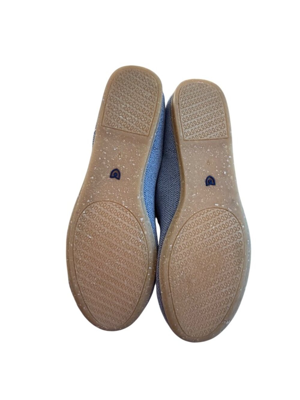 Rothys Womens Rounded-toe Ballet Flats Size 9 Wide Light Blue Metallic Sparkle - Picture 2 of 11